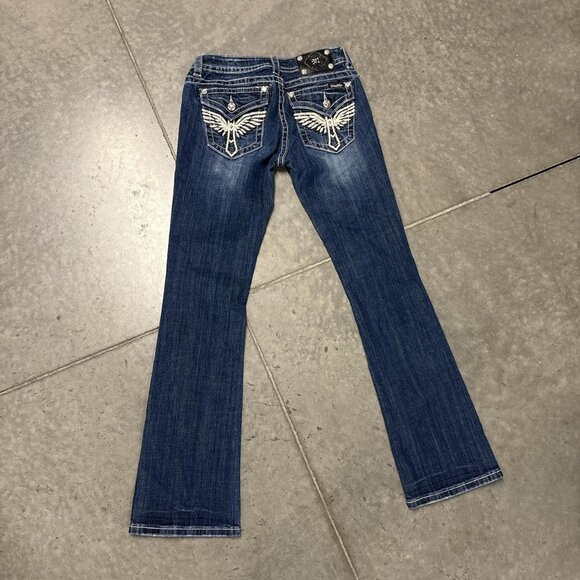 Miss Me Women's Blue and Navy Jeans - Picture 4 of 4